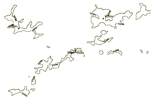 Mountain peaks around Mullaghanattin