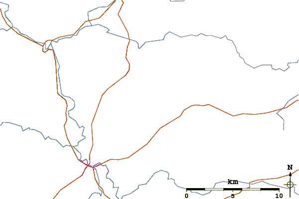 Roads and rivers around Mullaghcarn