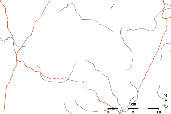 Roads and rivers around Mullaghcleevaun