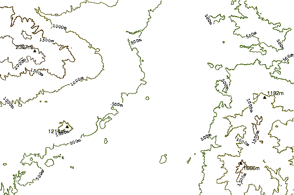 Mountain peaks around Musuan Peak