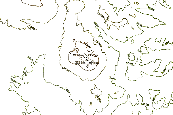 Mountain peaks around Mutnovsky