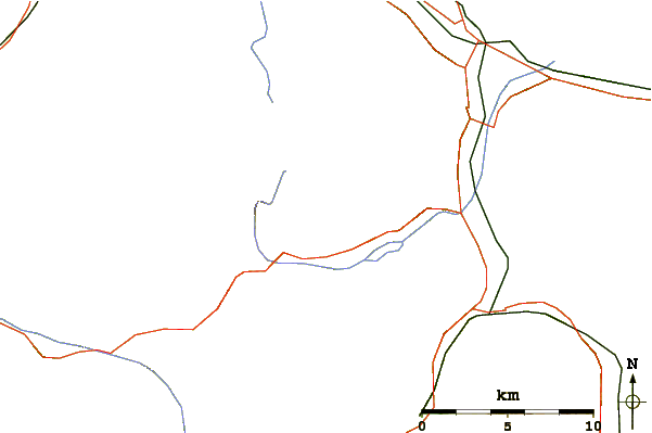 Roads and rivers around Mutteristock
