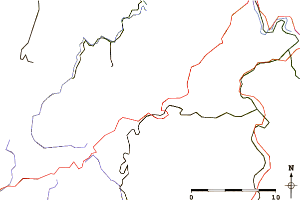 Roads and rivers around Mutzenberg