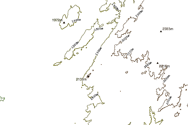 Mountain peaks around Mwanda Peak