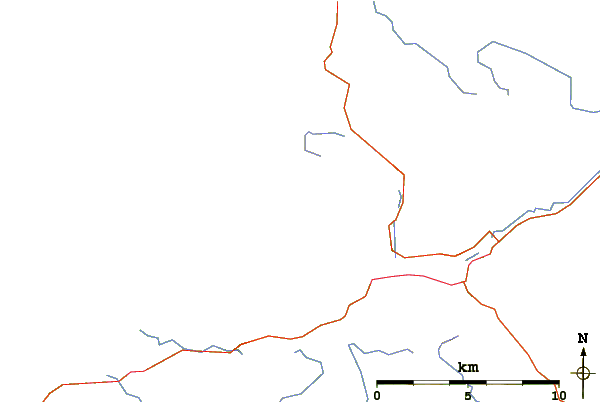 Roads and rivers around Mweelrea