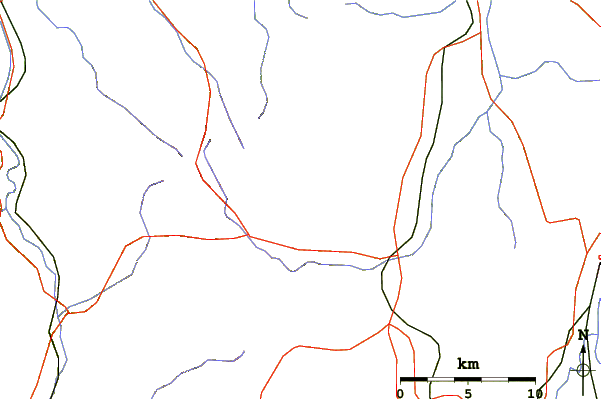 Roads and rivers around Myoko