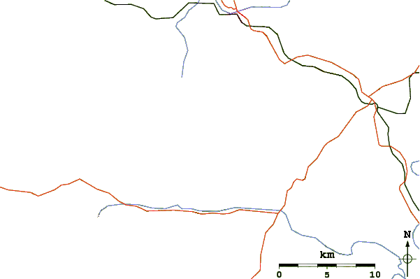 Roads and rivers around Myoraksan