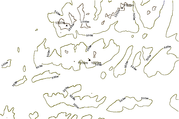 Mountain peaks around Na Gruagaichean