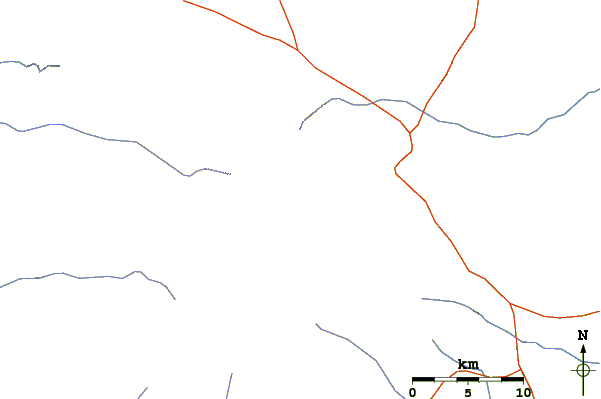 Roads and rivers around Nabro Volcano