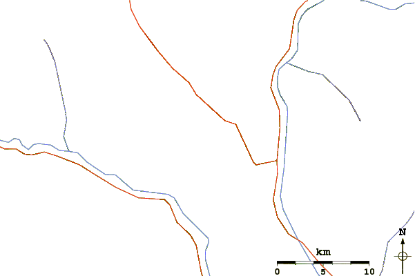 Roads and rivers around Naltar Peak