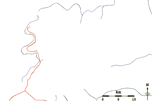 Roads and rivers around Namche Barwa