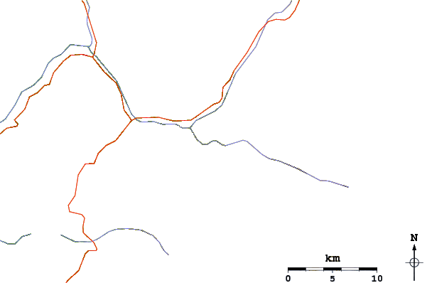 Roads and rivers around Nanda Ghunti