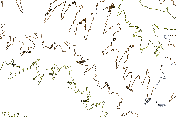 Mountain peaks around Nanga Sago