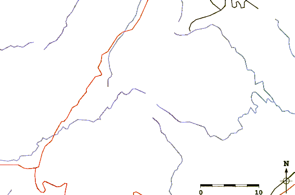 Roads and rivers around Nanhu Mountain