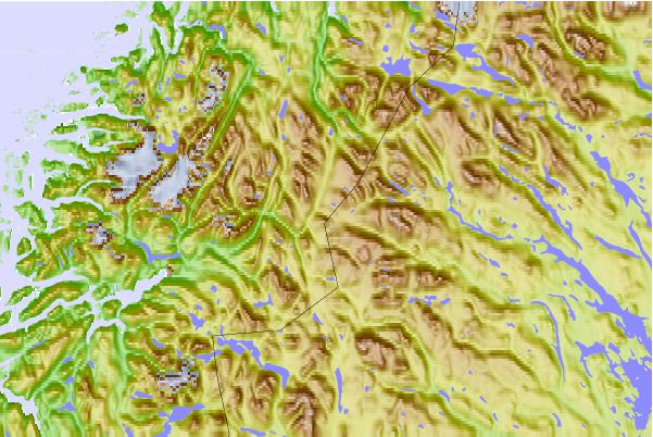 Surf breaks located close to Nasa Mountain