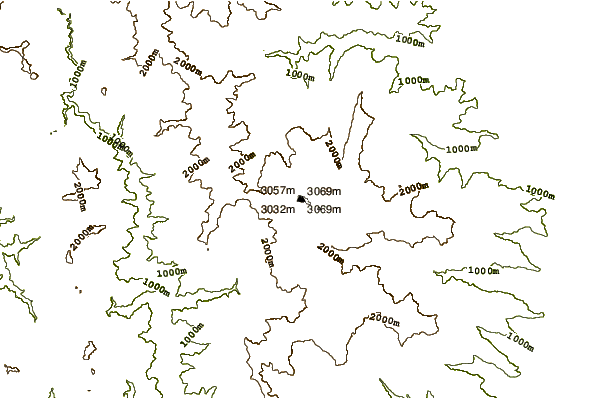 Mountain peaks around Nat Ma Taung