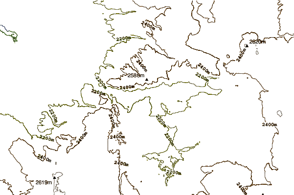 Mountain peaks around National Park Mountain