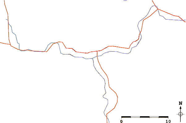 Roads and rivers around National Park Mountain