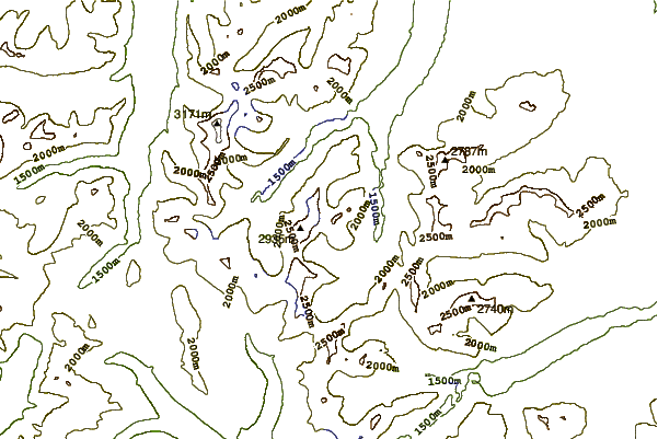 Mountain peaks around Natoas Peak