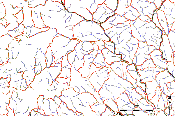 Roads and rivers around Nautgardstind