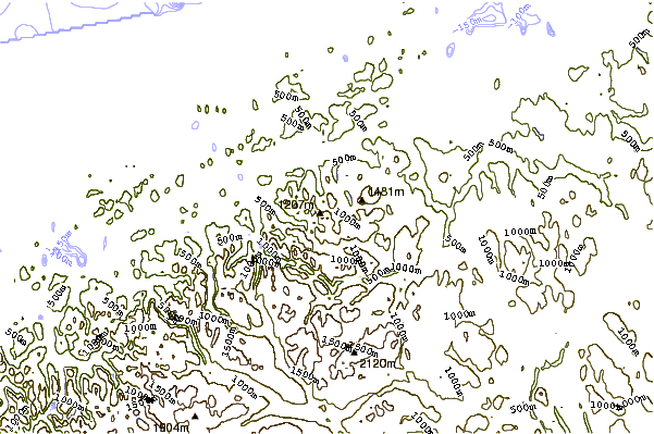 Mountain peaks around Neådalssnota