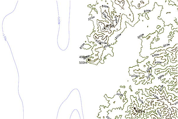 Mountain peaks around Neahkahnie Mountain