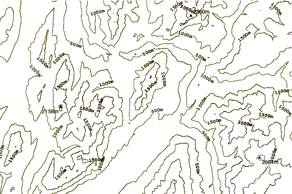 Mountain peaks around Négresse