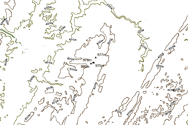 Mountain peaks around Negro Mountain