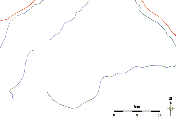 Roads and rivers around Nelson Butte