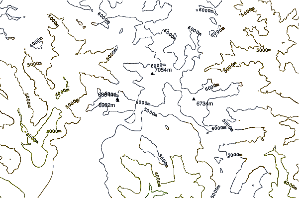 Mountain peaks around Nemjung