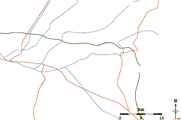 Roads and rivers around Nemrut Dagi