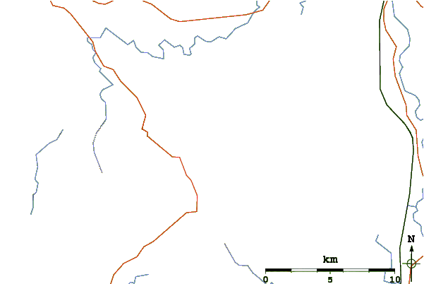 Roads and rivers around Nephin