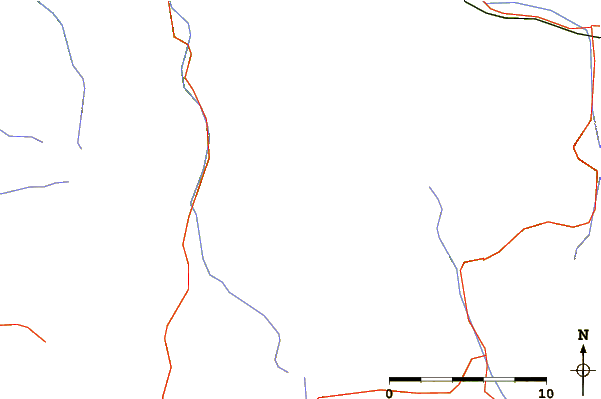 Roads and rivers around Neuner (La Val)