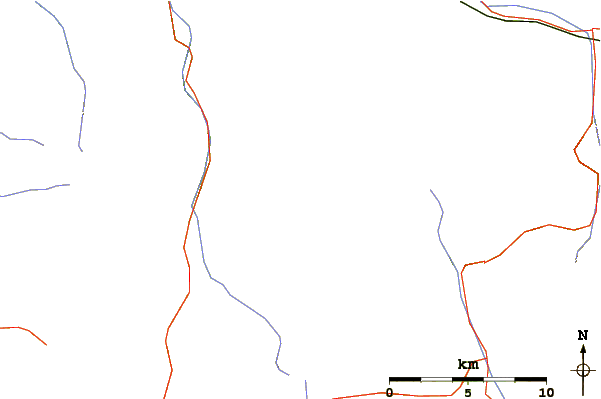 Roads and rivers around Neuner (Wengen)