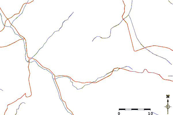 Roads and rivers around Nevado Copa