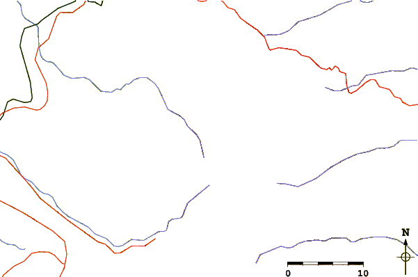 Roads and rivers around Nevado El Cisne