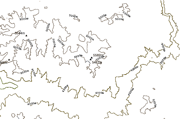 Mountain peaks around Nevado Mismi