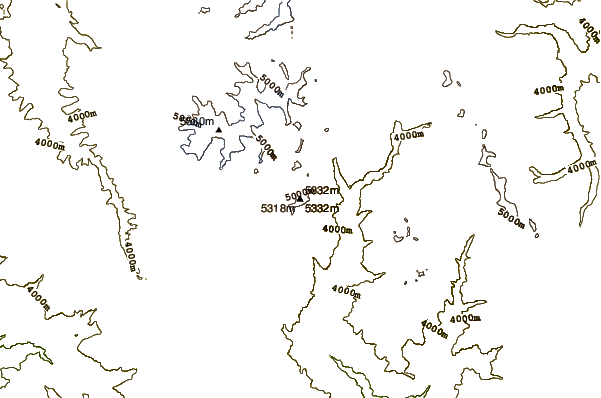 Mountain peaks around Nevado de Tuco