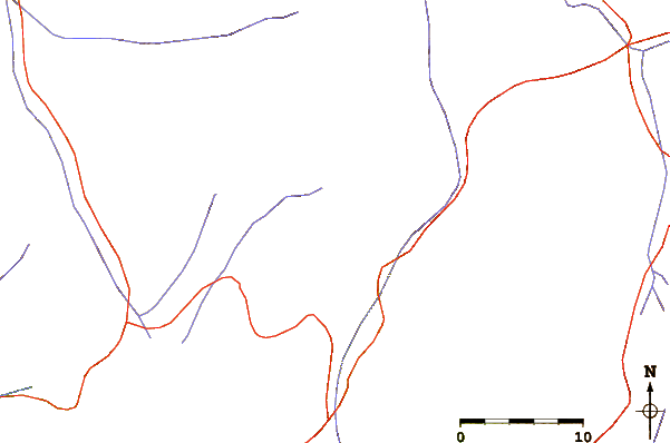 Roads and rivers around Nevado de Tuco