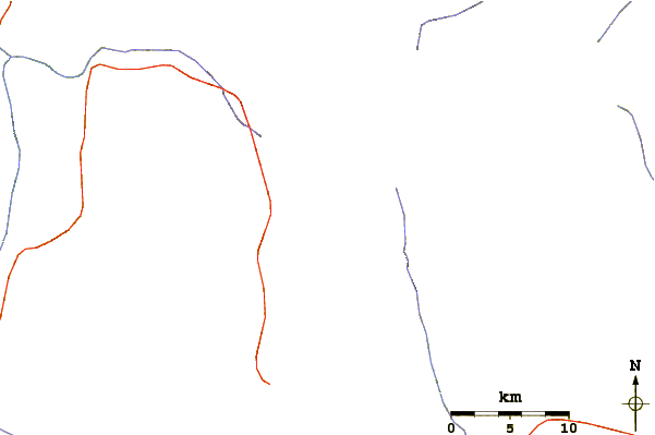 Roads and rivers around Nevado del Huila