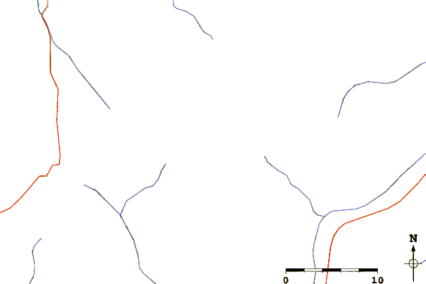 Roads and rivers around Nevado del Plomo