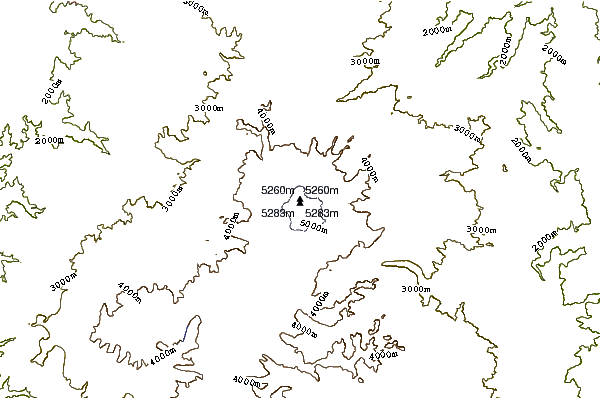 Mountain peaks around Nevado del Ruiz