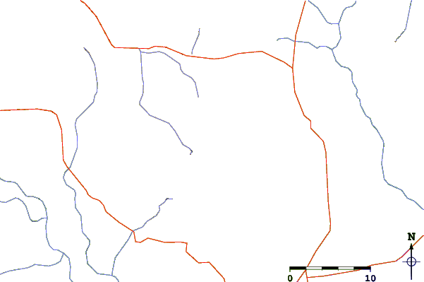 Roads and rivers around Nevados de Quimsachata