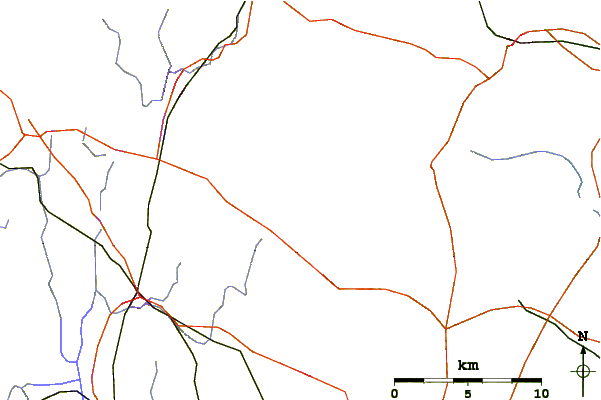 Roads and rivers around New Ipswich Mountain