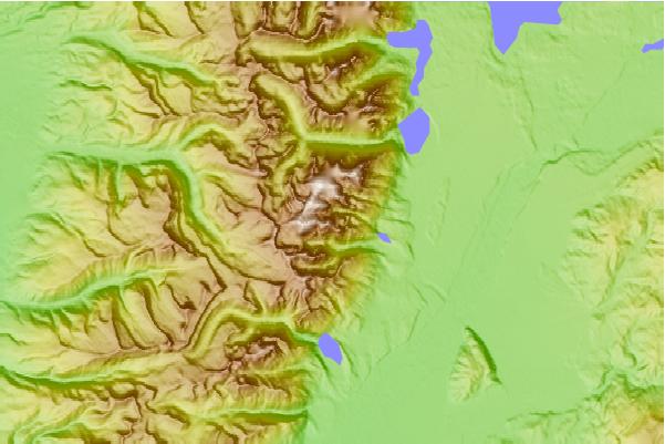 Surf breaks located close to Nez Perce (mountain)