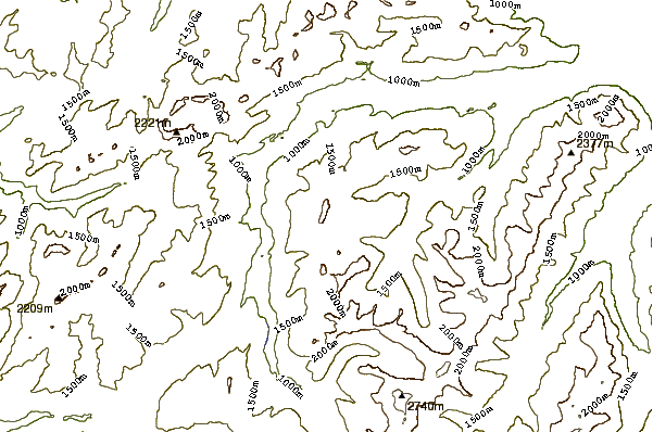 Mountain peaks around Niderhorn