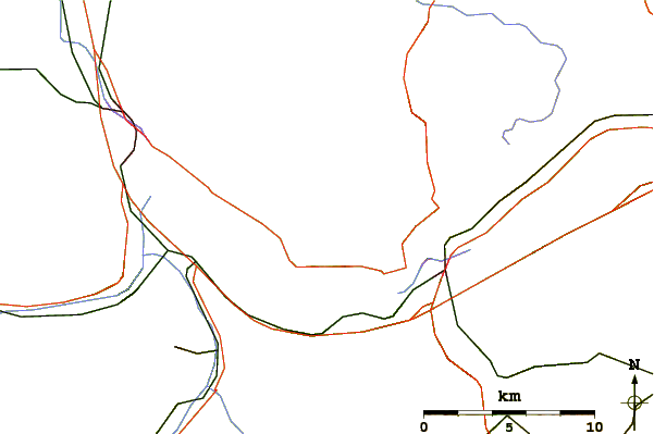 Roads and rivers around Niederhorn