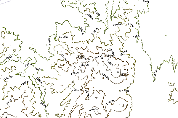 Mountain peaks around Niigata-yake-yama