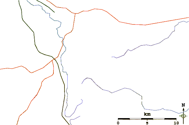 Roads and rivers around Nine Standards Rigg