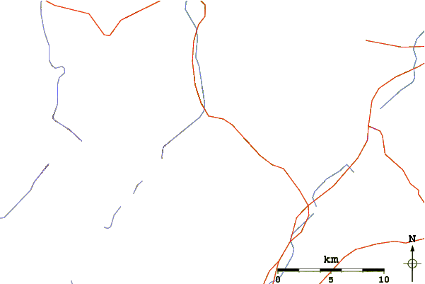 Roads and rivers around Noonmark Mountain